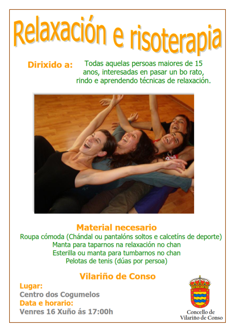 Relaxación e risoterapia.